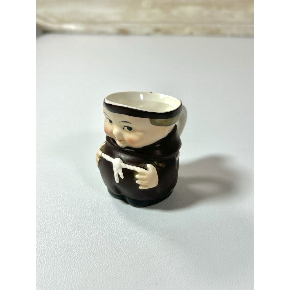 Vintage Friar Tuck Goebel Small Creamer Monk Porcelain Figurine Germany 60s-70s